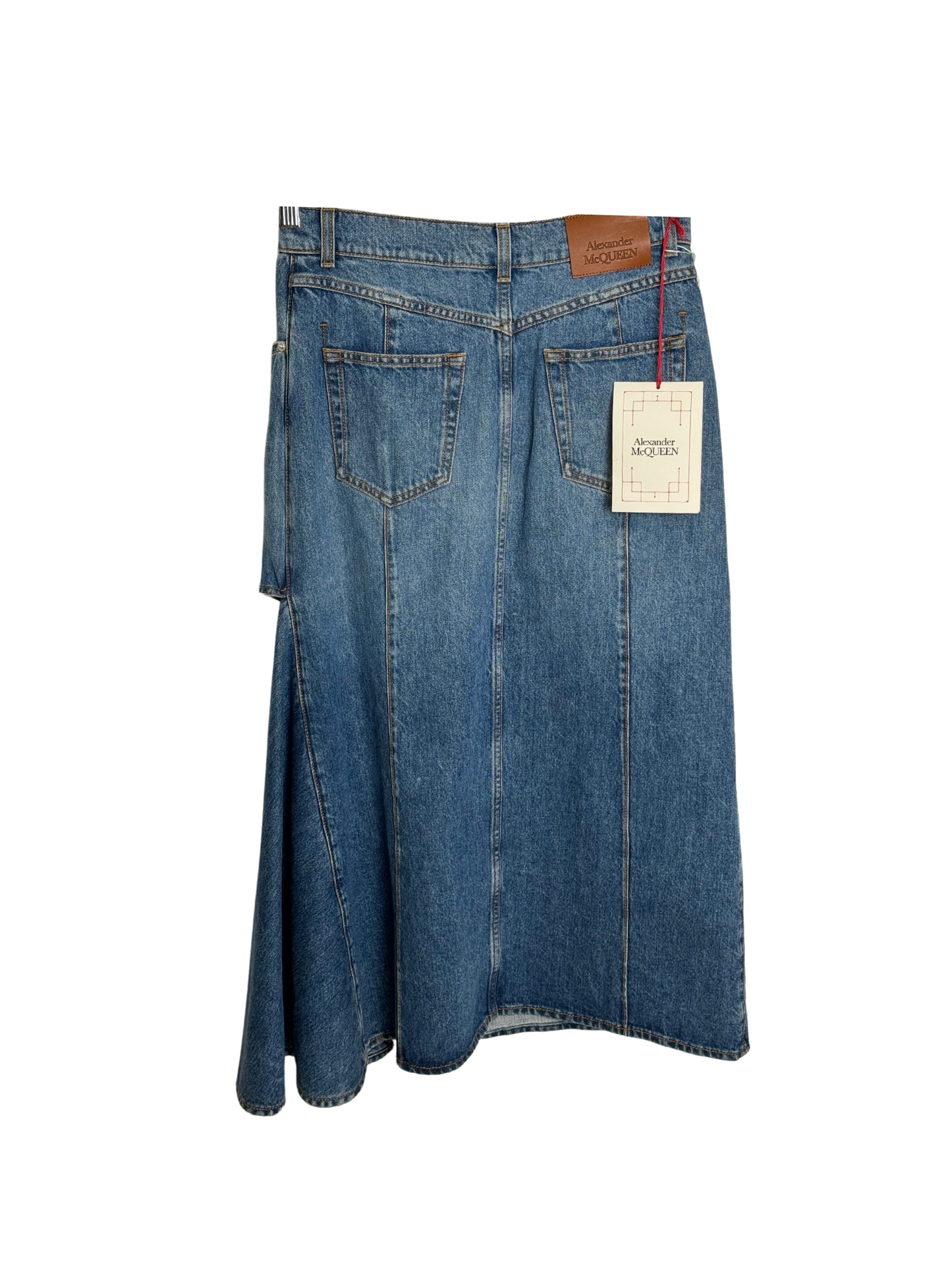 Alexander Mcqueen Denim Maxi Skirt