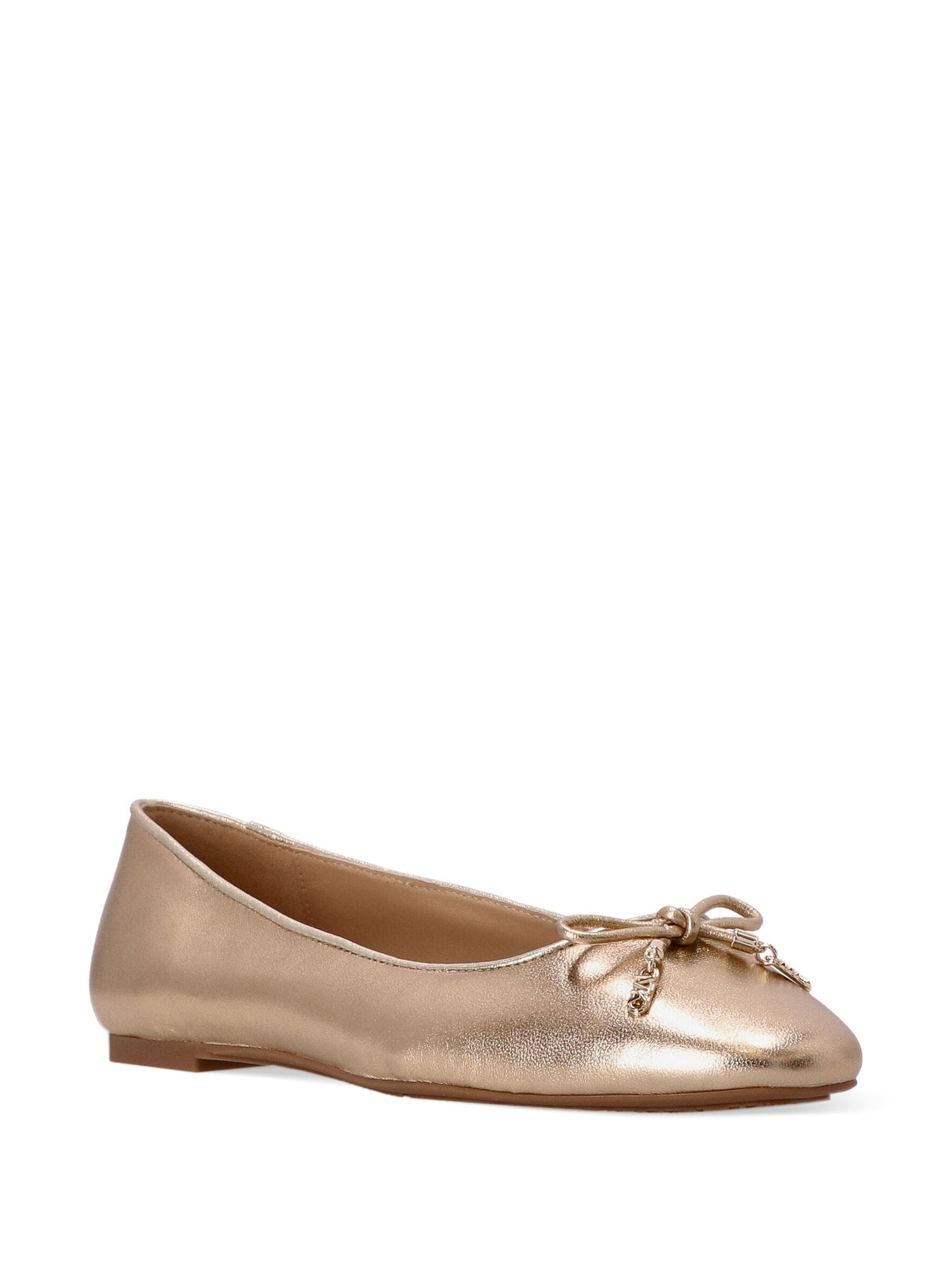 MICHAEL KORS Nori Gold Ballet Flat Shoe