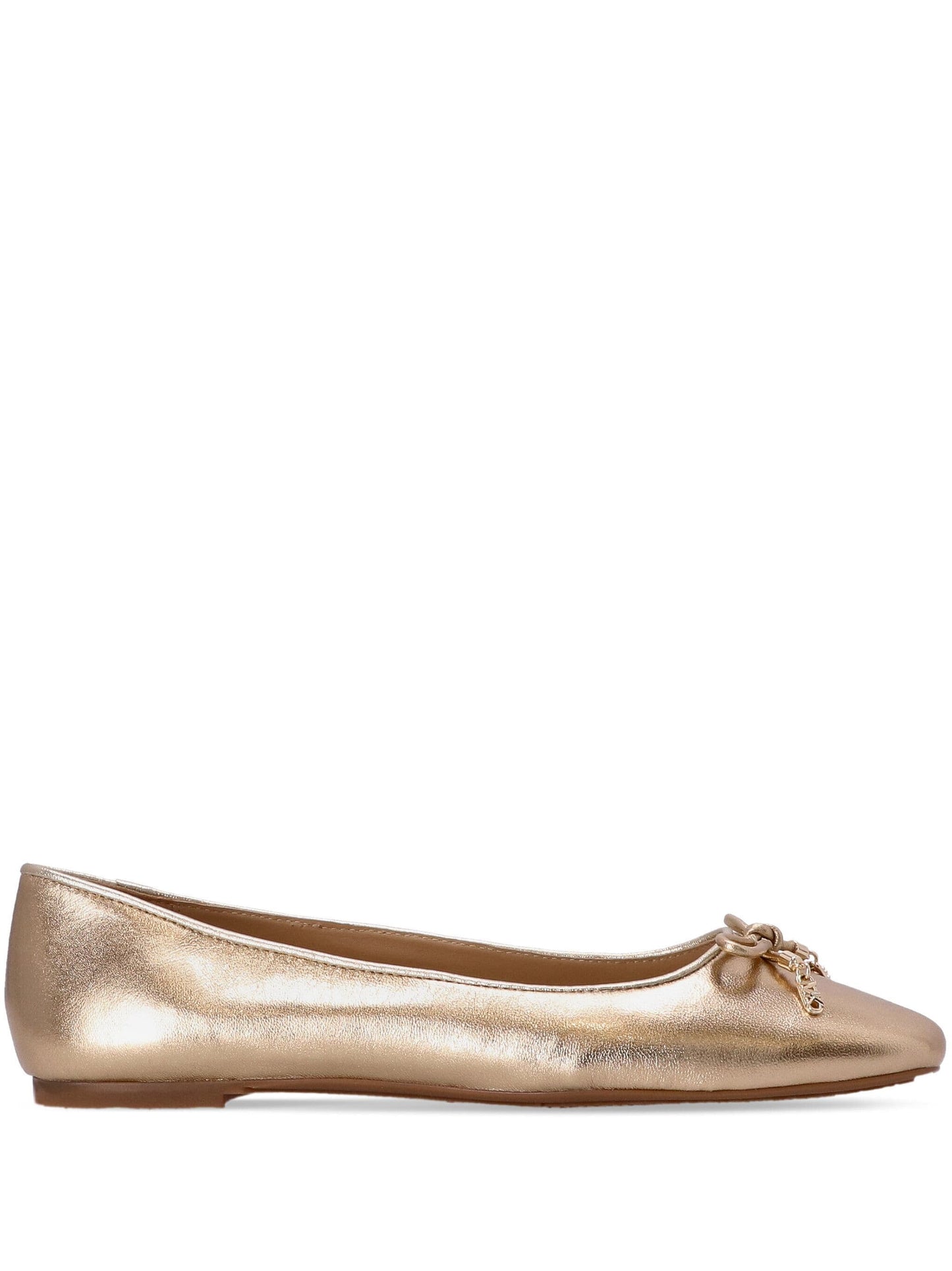 MICHAEL KORS Nori Gold Ballet Flat Shoe