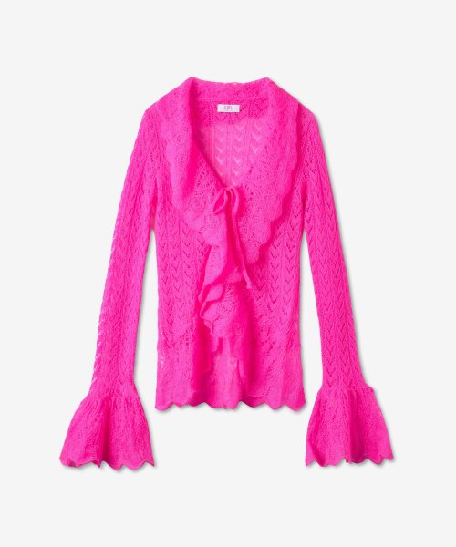 ERL Women's Croquette Knit Cardigan - Pink