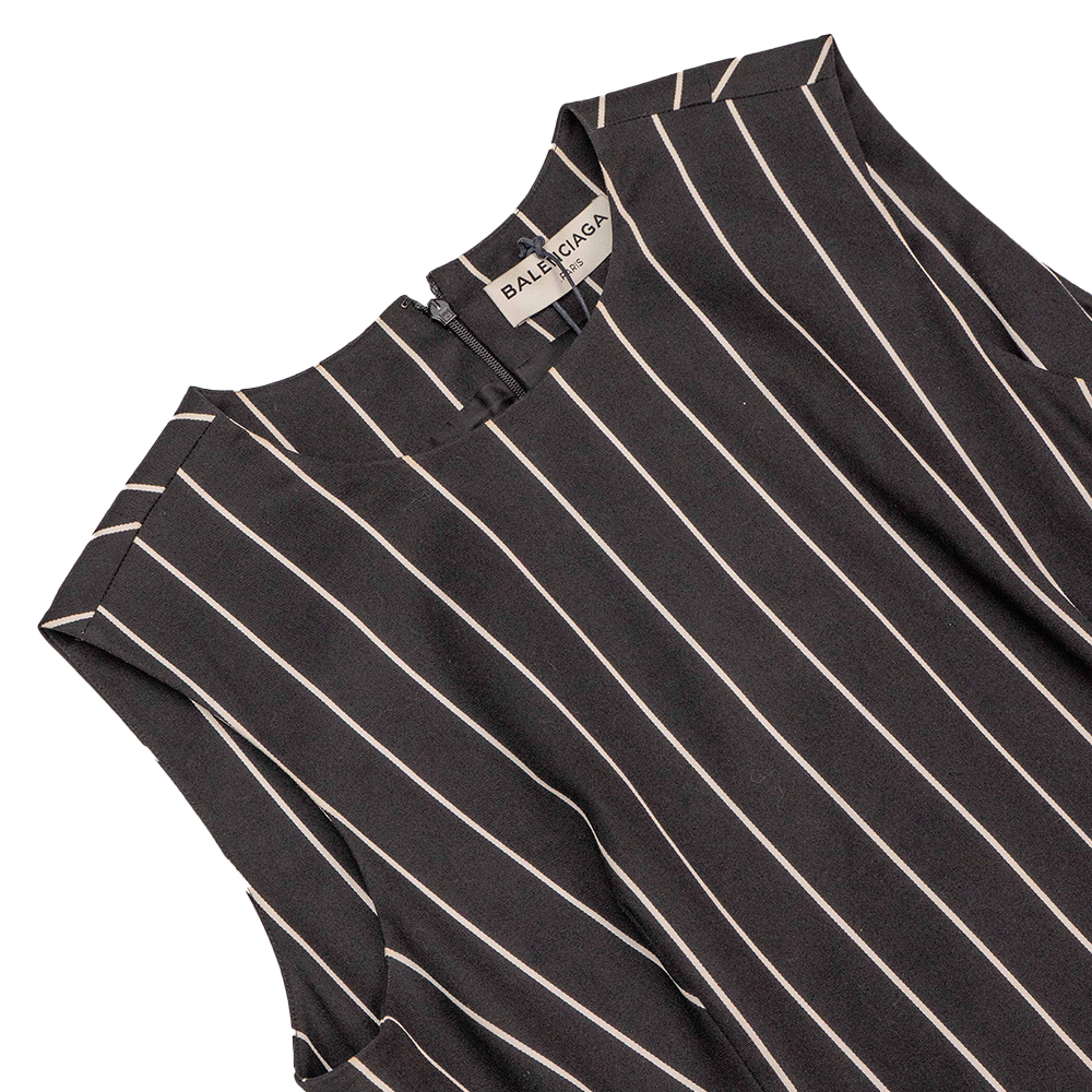 Balenciaga Striped Sleeveless Dress