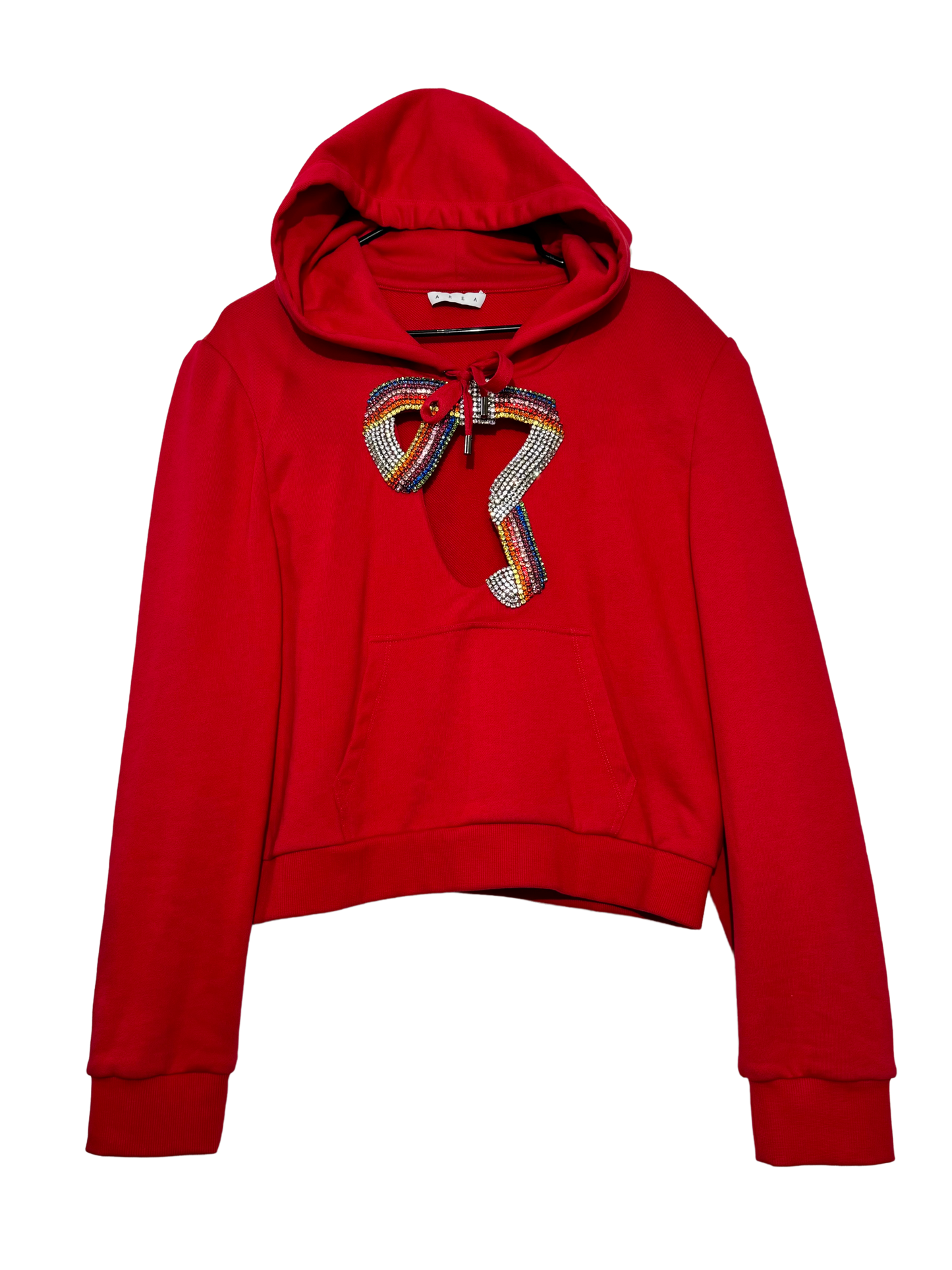 AREA Crystal Bow Hoodie