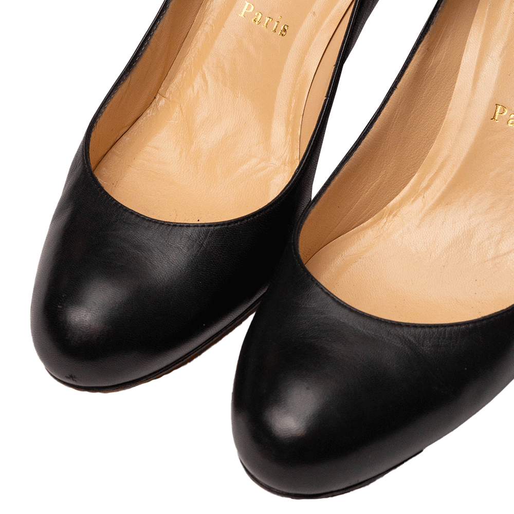 Christian Louboutin Black Leather Heels