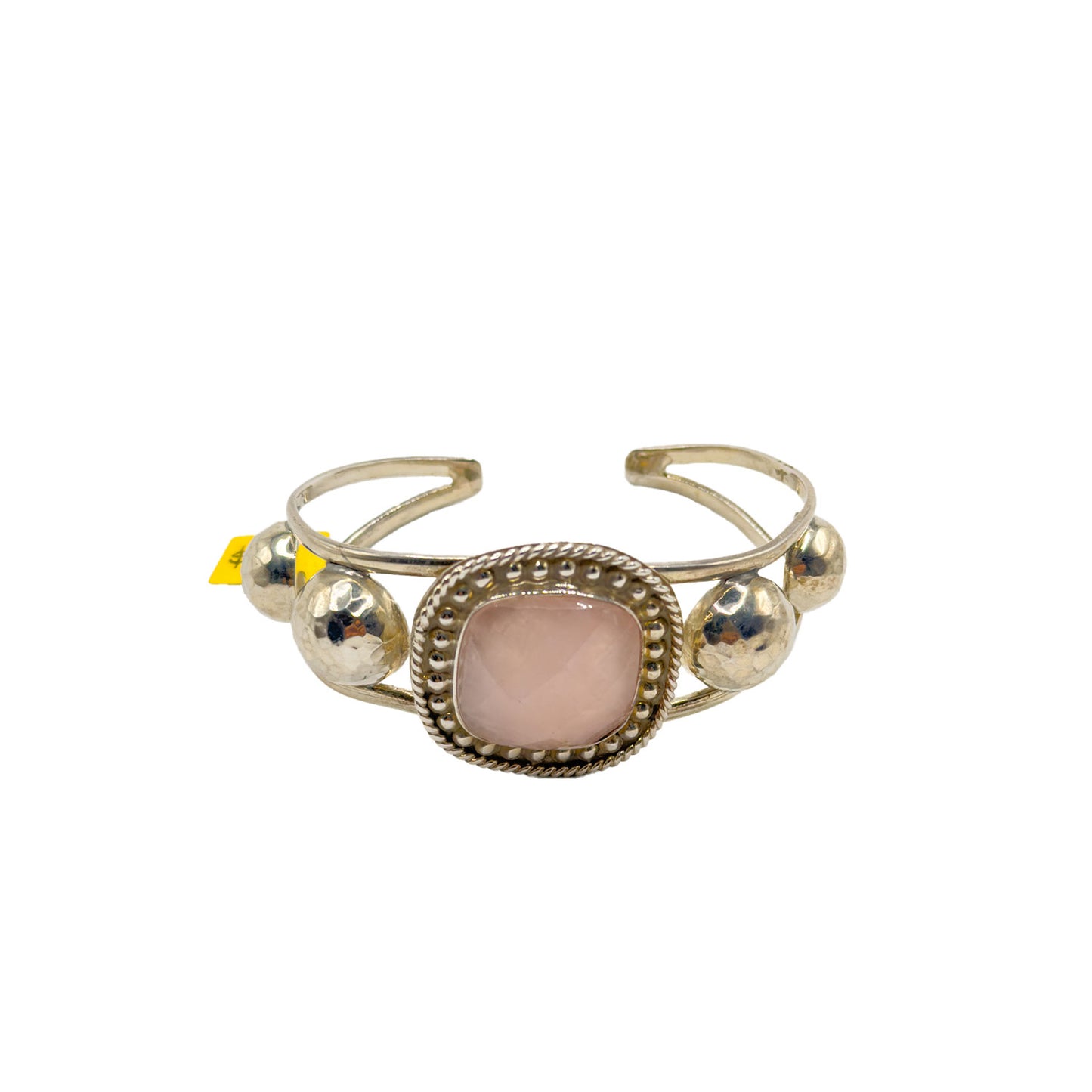 Rose Quartz Silver Bracelet