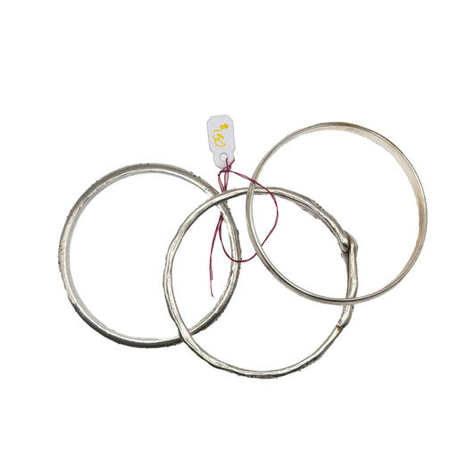 925 Silver 3-Piece Bangle Set