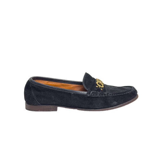 Ferragamo Black Suede Loafers - Sz 7.5 / 38