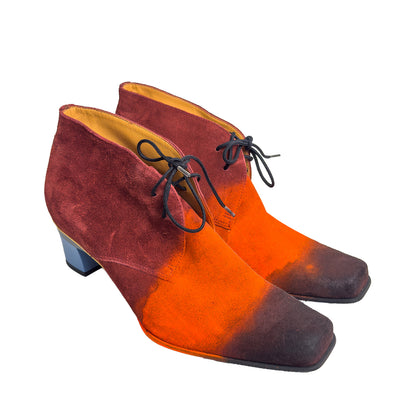 Tanya Heath Splattered Heel Boots - Sz 38.5