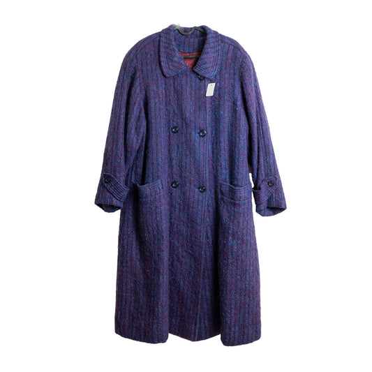 Vintage Purple Tweed Coat