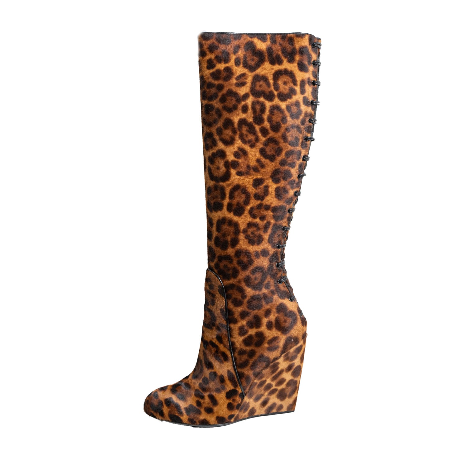 Jerome C. Rousseau Leopard Heel Boots