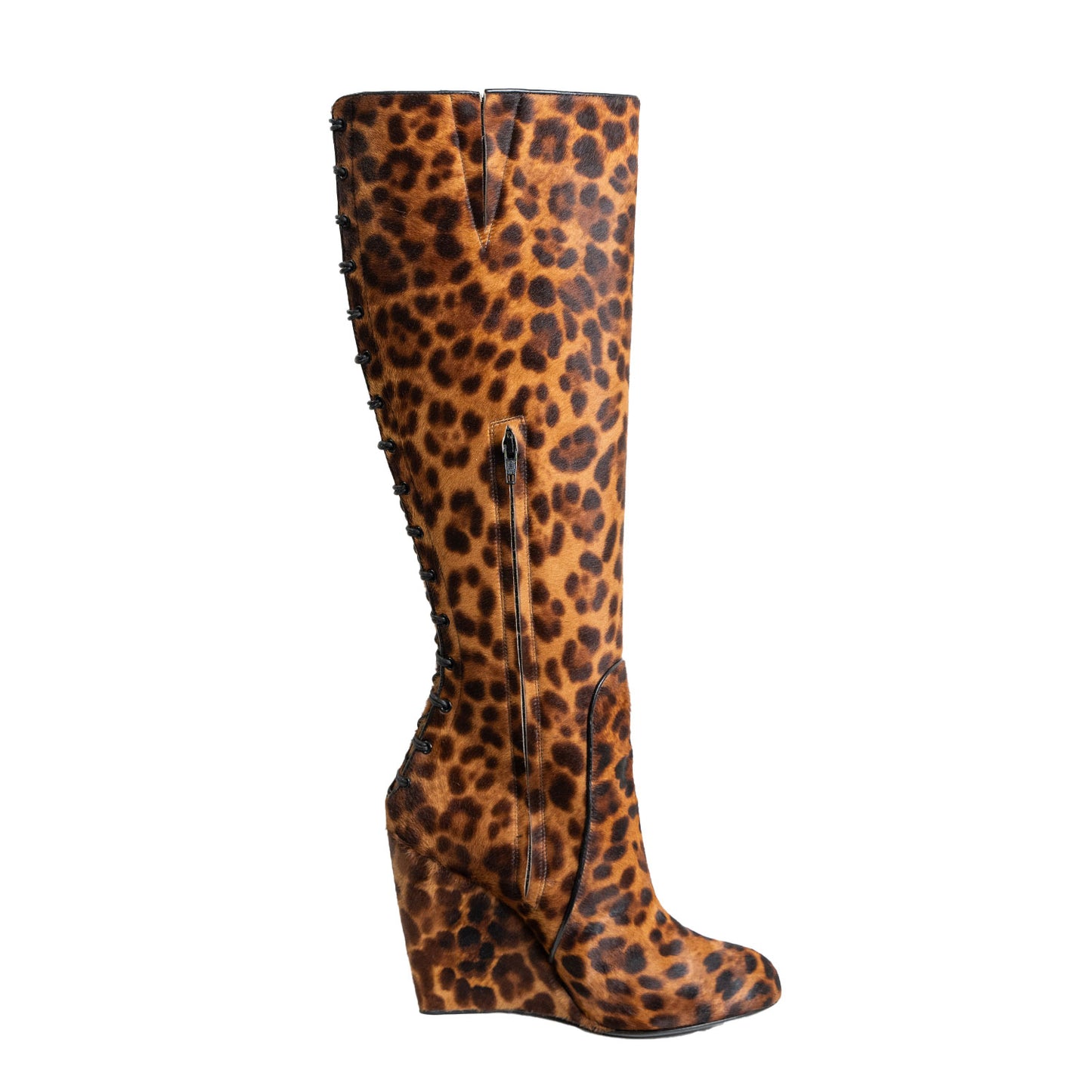 Jerome C. Rousseau Leopard Heel Boots