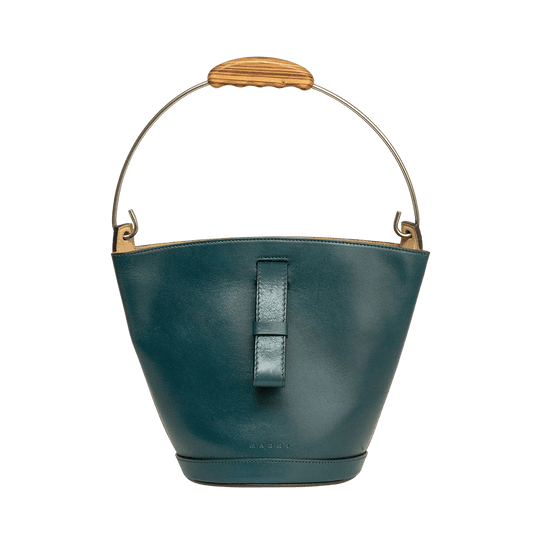 Marni Forest Green Bucket Bag