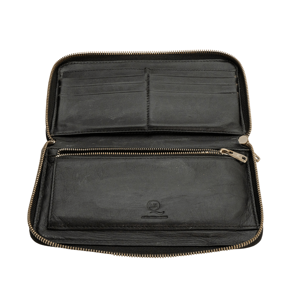 Alexander McQueen Black Leather Wallet