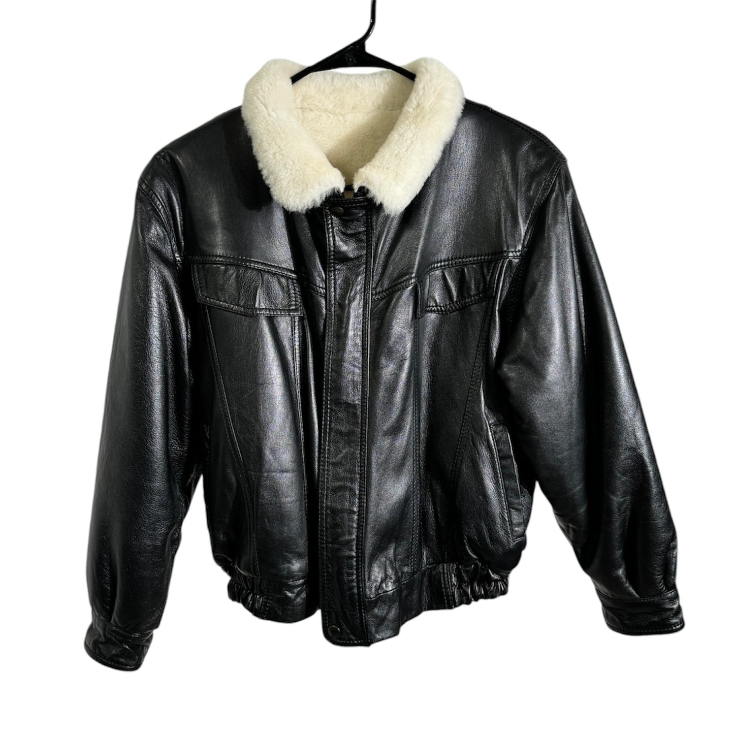 Gianfranco Bogino Black Leather Bomber