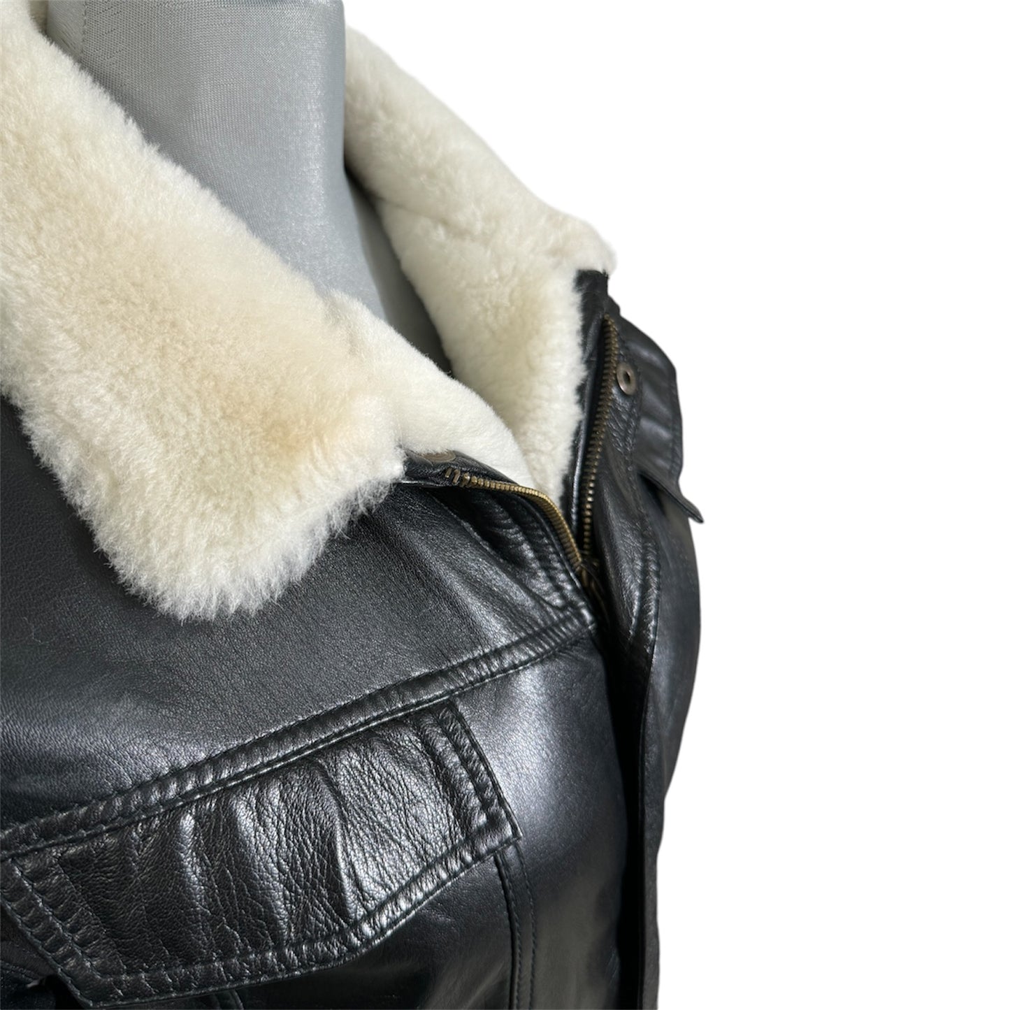 Gianfranco Bogino Black Leather Bomber