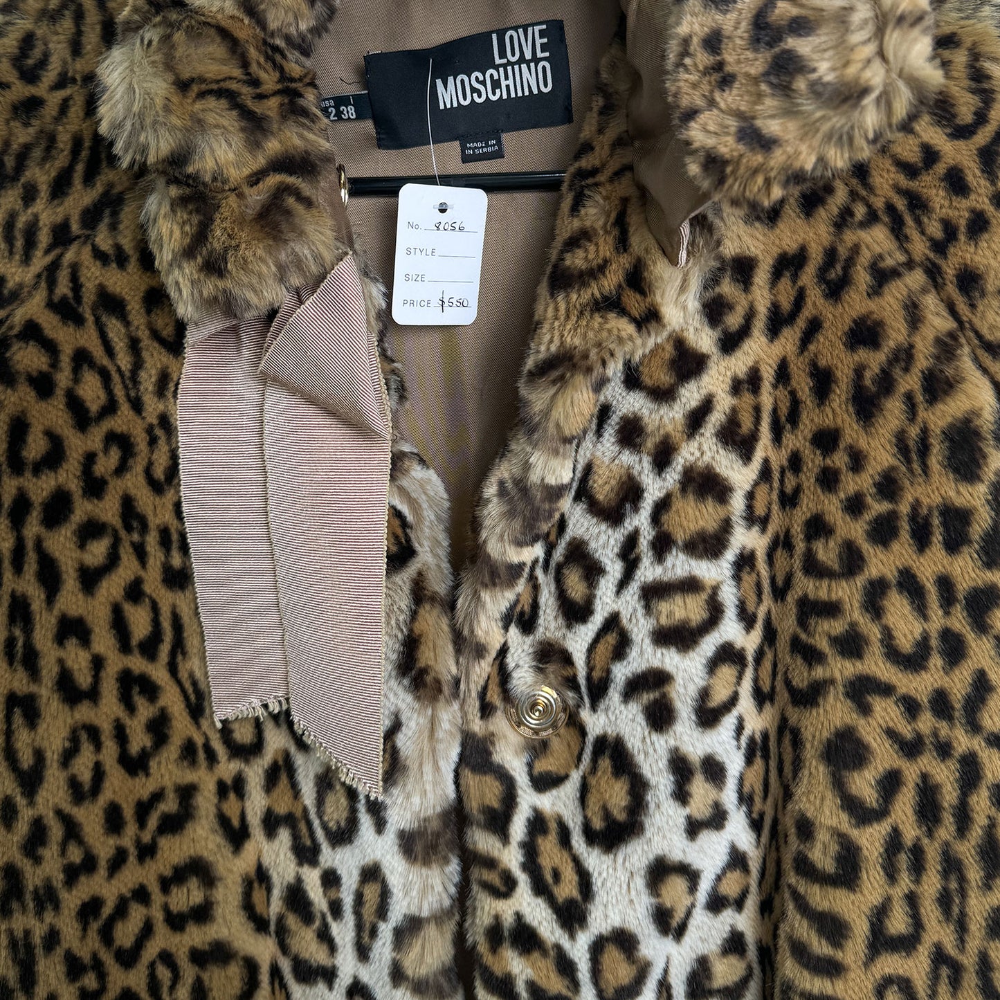 Love Moschino Leopard Coat - Size 2