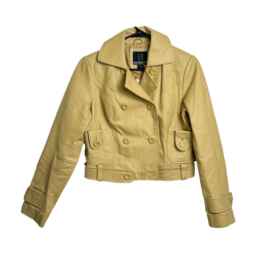 By Bernardo Yellow Leather Jacket - Size Small