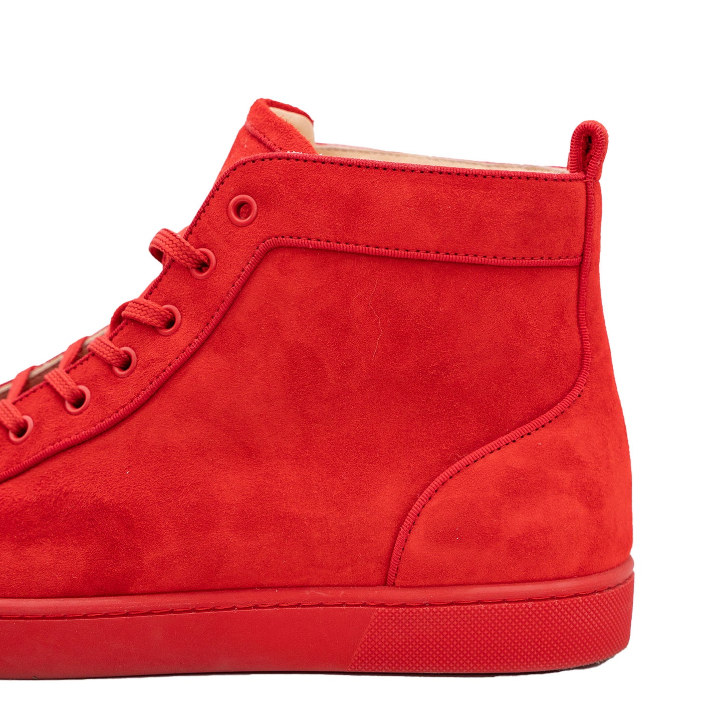Christian Louboutin Men's Swarovski Crystal Red Suede Mid-Top Sneaker