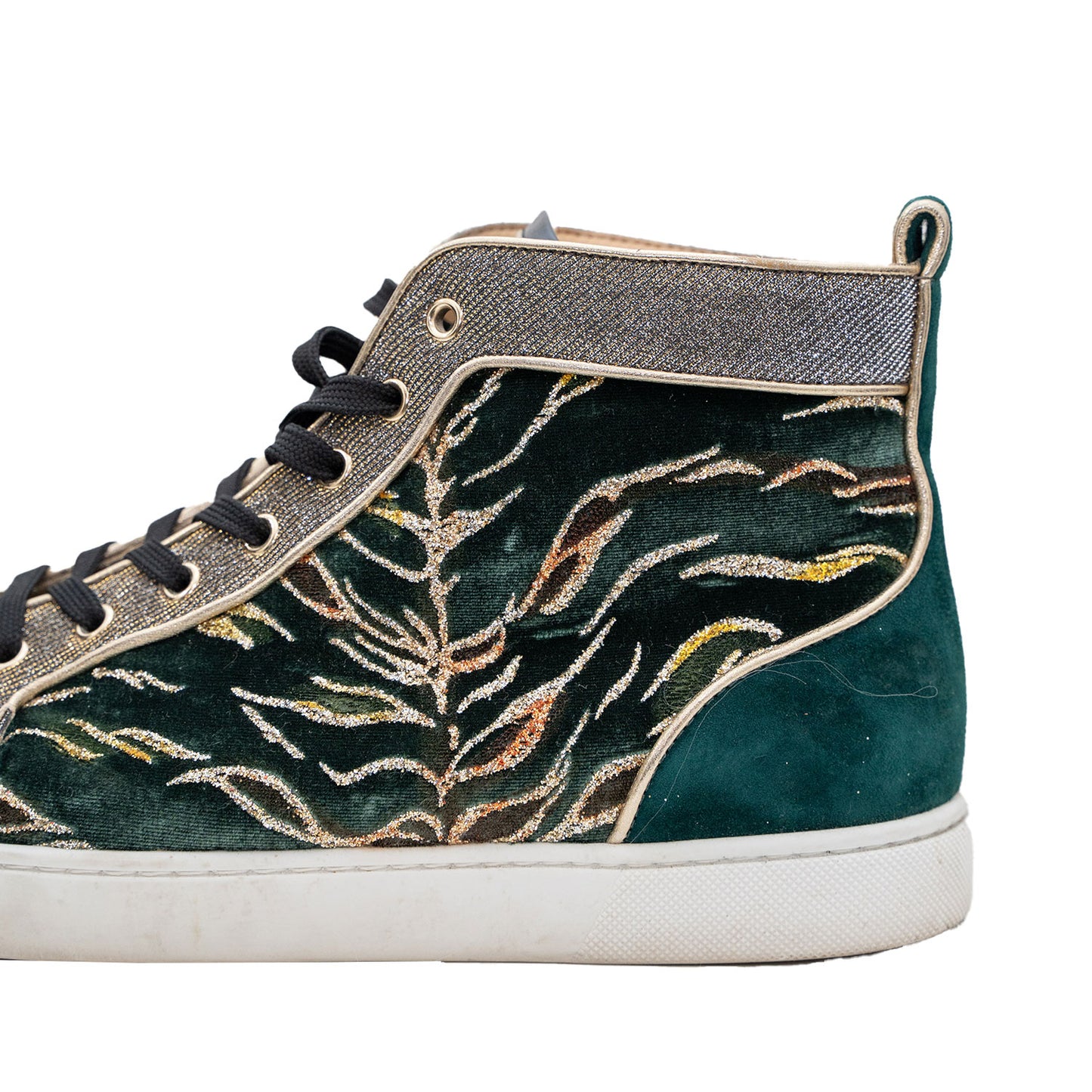 Christian Louboutin Green Suede Milkylou Mid-Top Sneaker