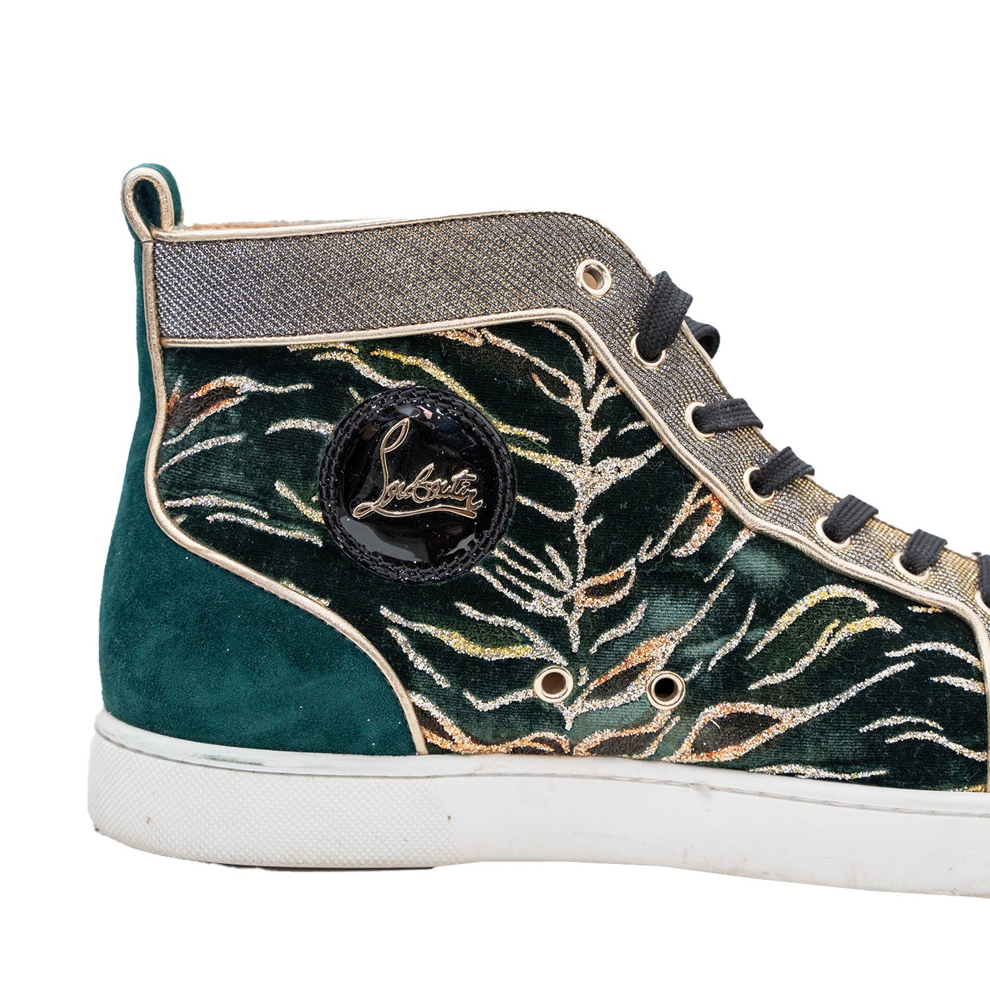 Christian Louboutin Green Suede Milkylou Mid-Top Sneaker