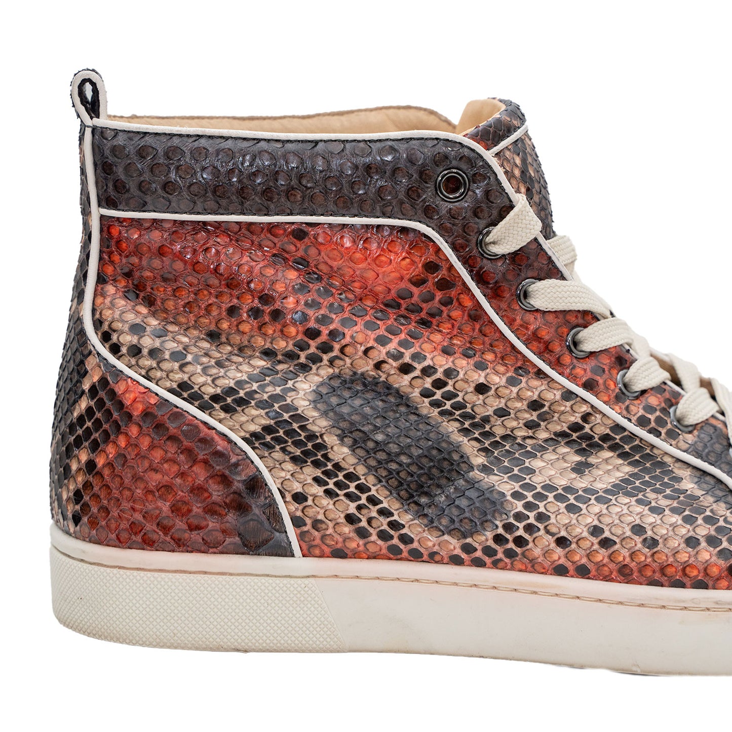 Christian Louboutin Men's Snakeskin Mid-Top Sneaker