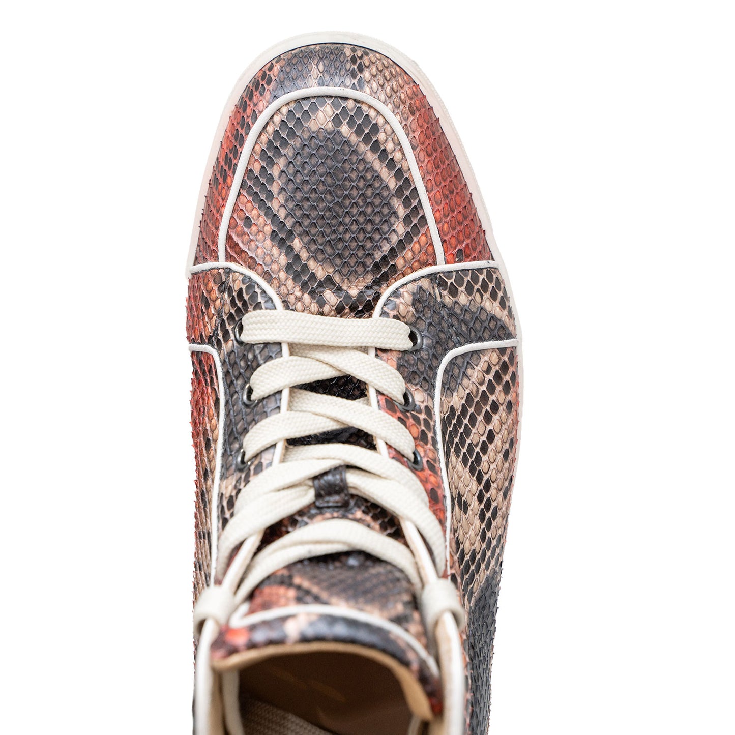 Christian Louboutin Men's Snakeskin Mid-Top Sneaker