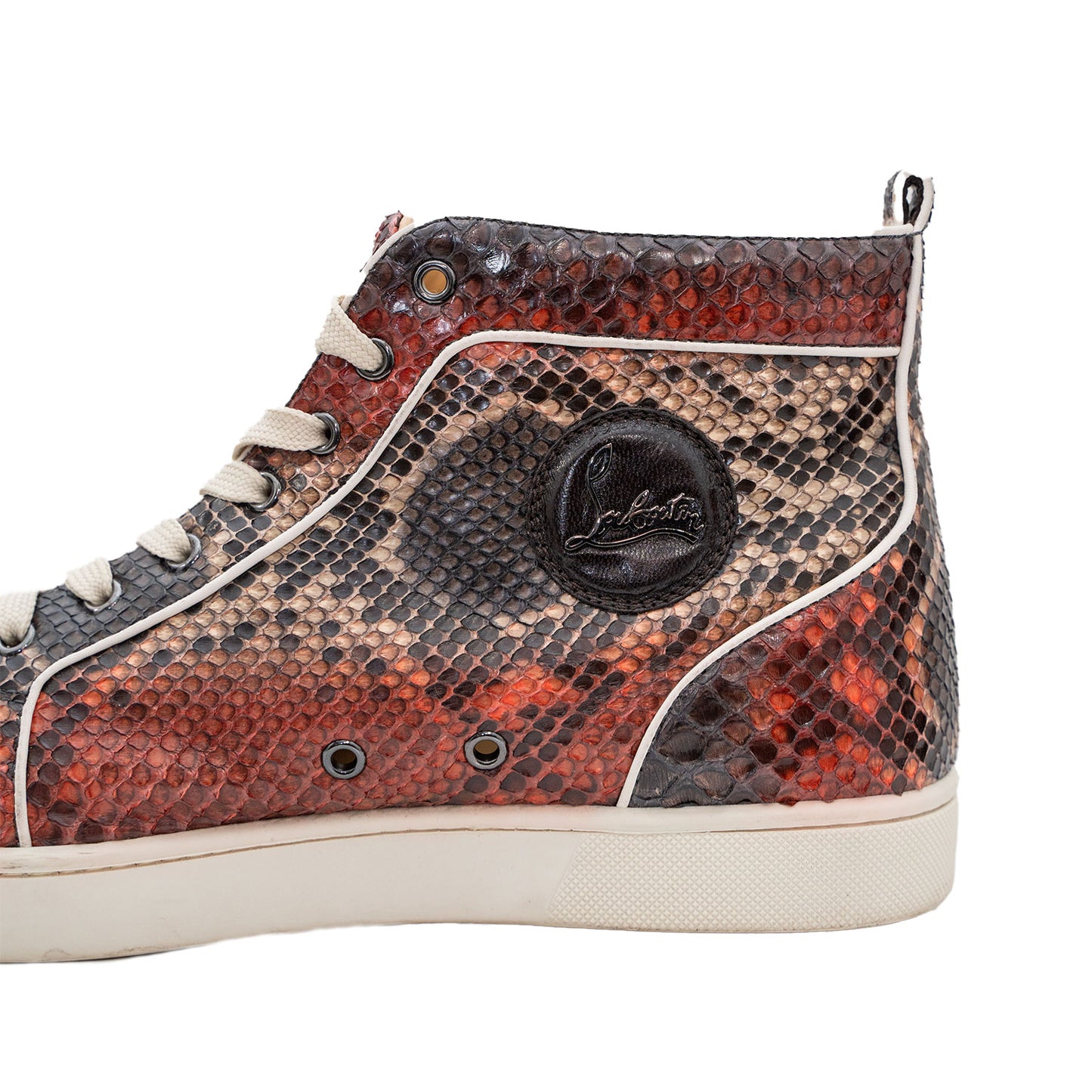 Christian Louboutin Men's Snakeskin Mid-Top Sneaker
