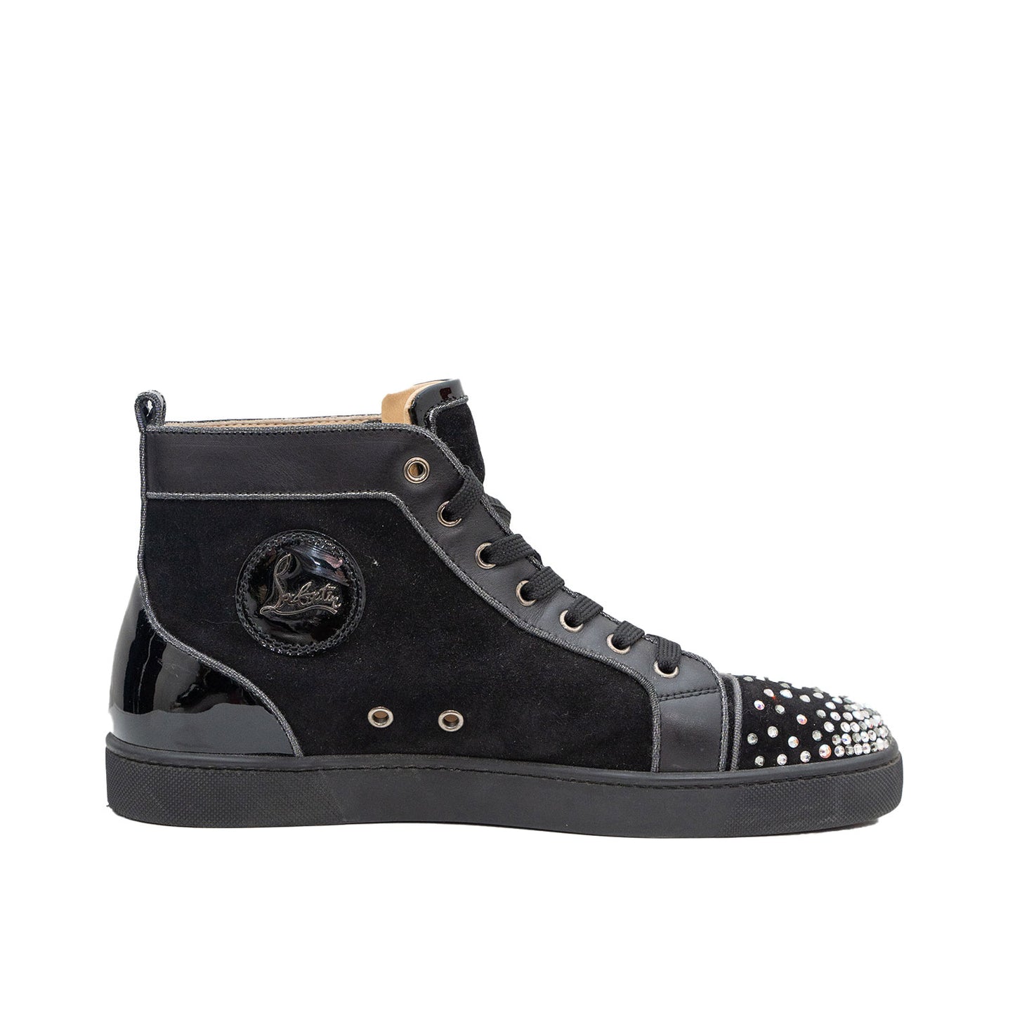 Christian Louboutin Swarovski Crystal Octopus Suede Mid-Top Sneaker