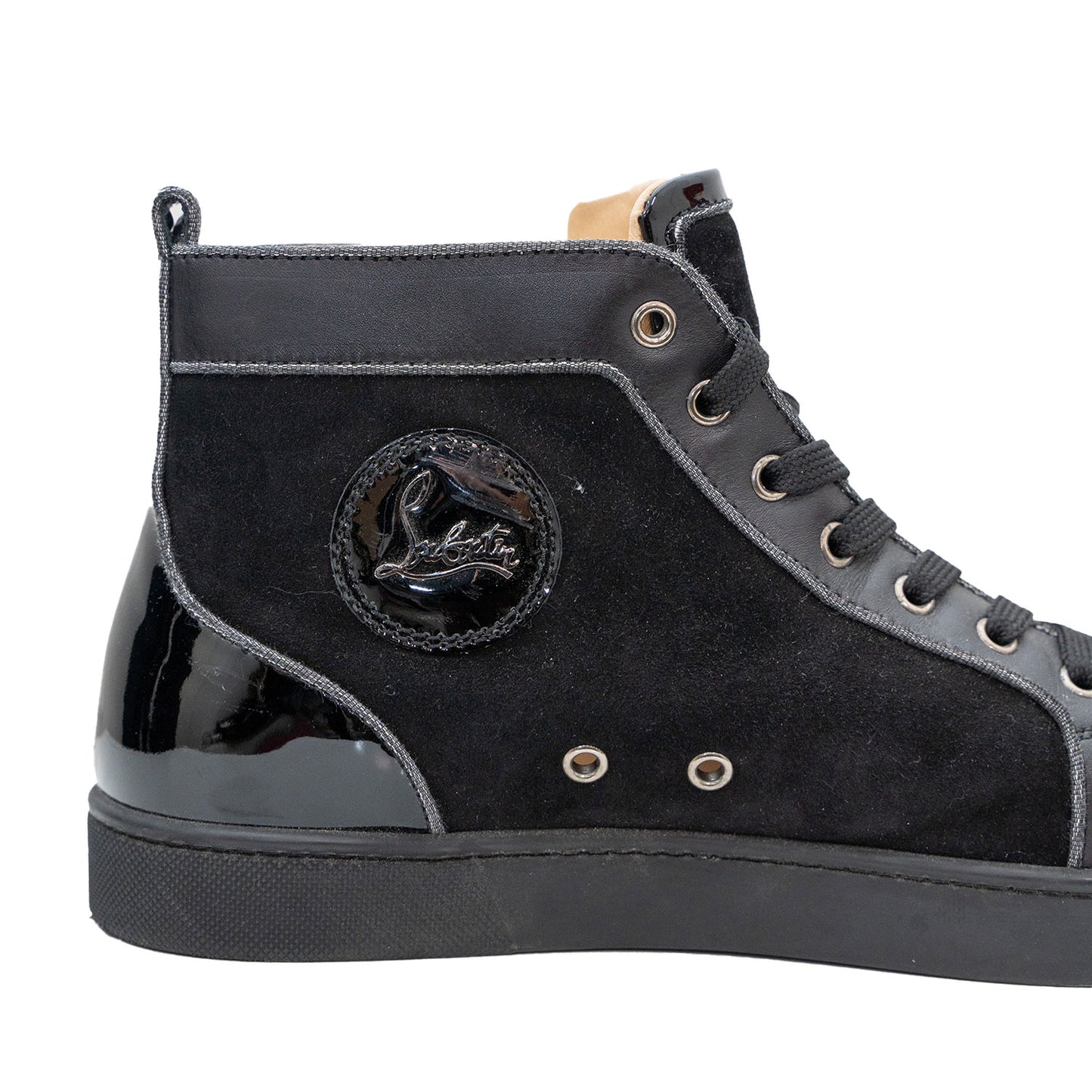 Christian Louboutin Swarovski Crystal Octopus Suede Mid-Top Sneaker