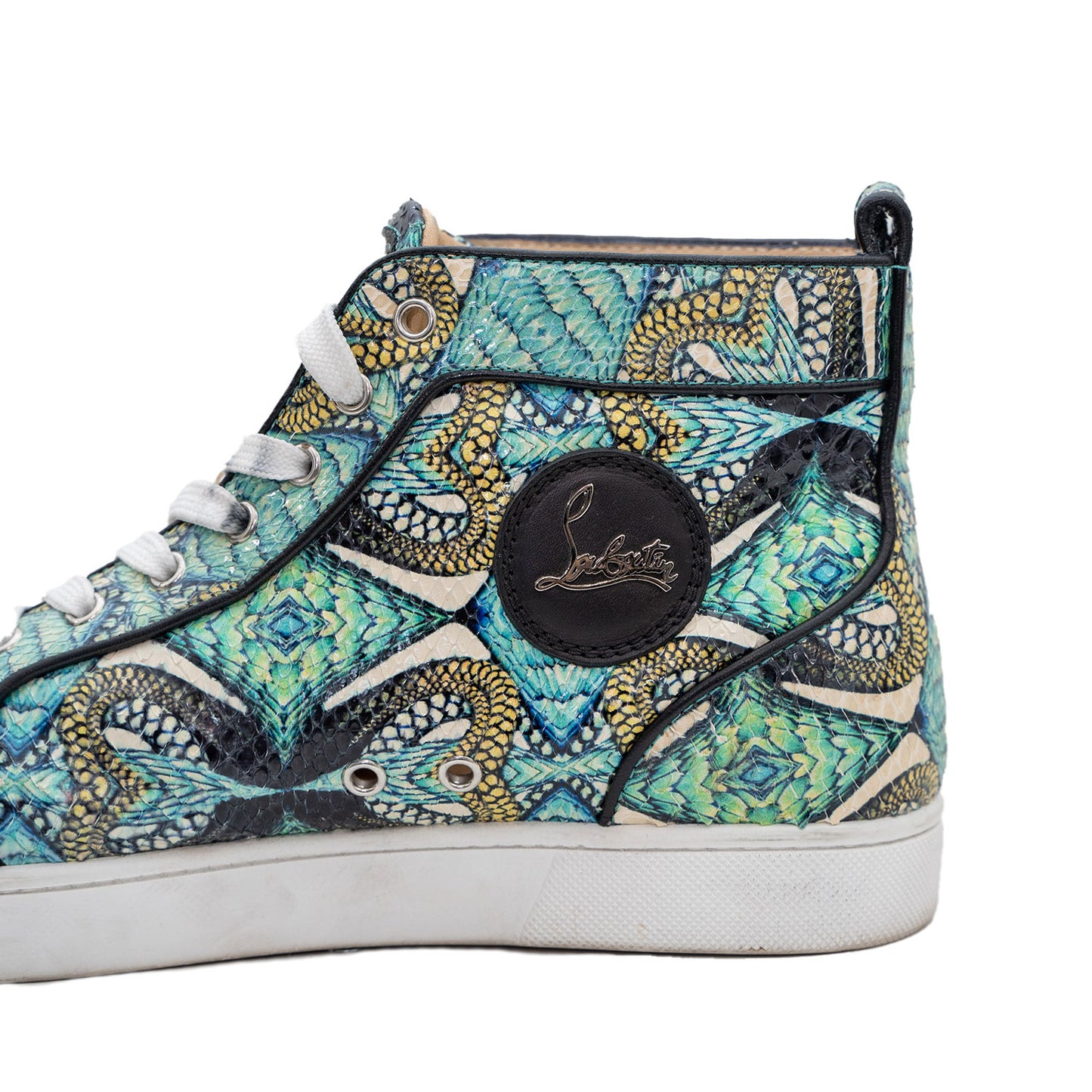 Christian Louboutin Louis Flat Python Mid-Top Sneaker