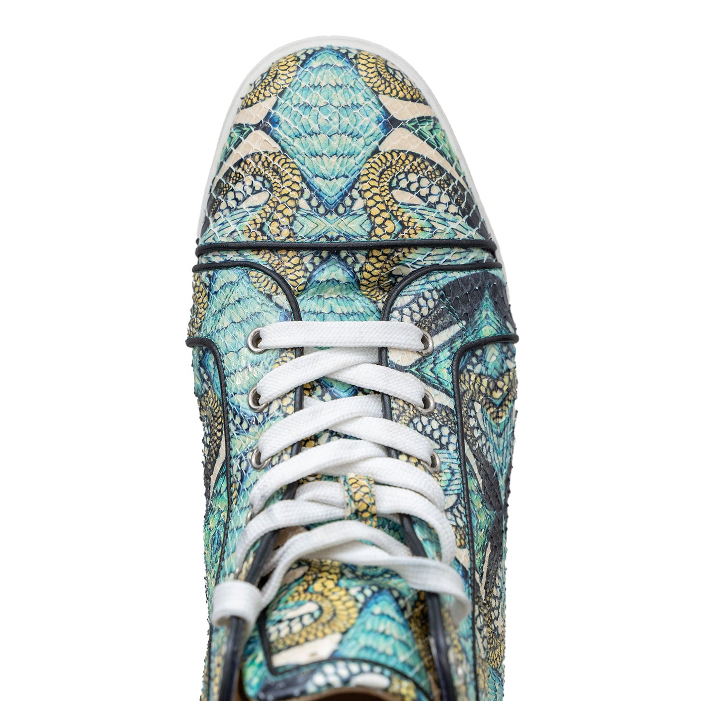 Christian Louboutin Louis Flat Python Mid-Top Sneaker