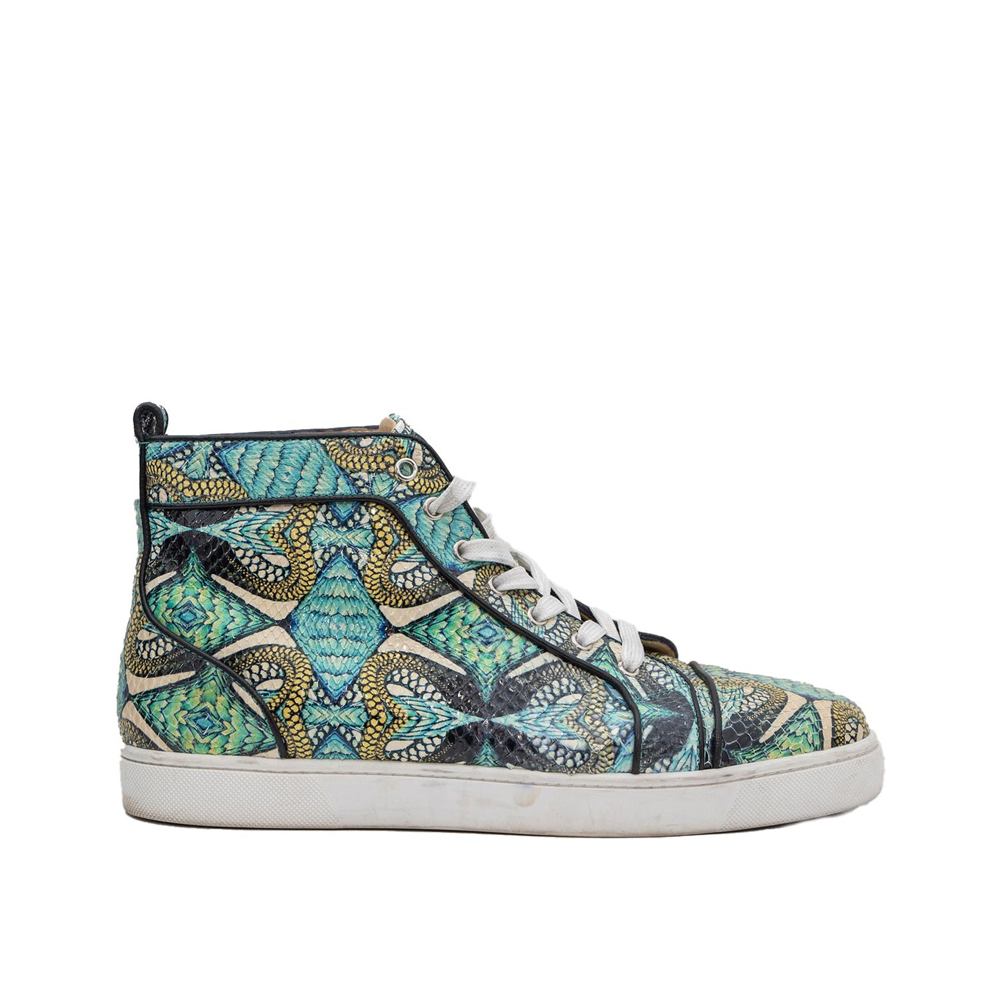 Christian Louboutin Louis Flat Python Mid-Top Sneaker