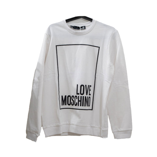 Love Moschino Long Sleeve White Sweater Pullover