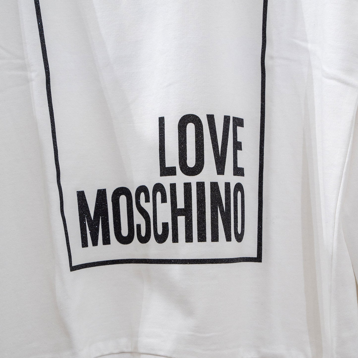 Love Moschino Long Sleeve White Sweater Pullover