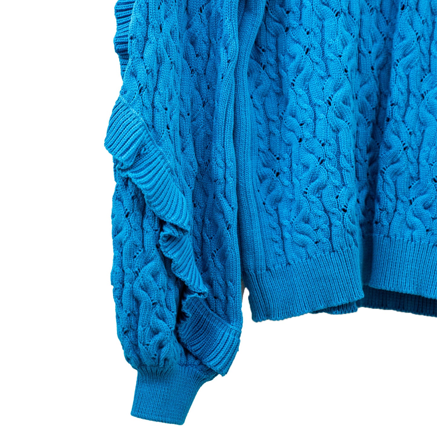 Carolina Herrera Blue Knit Pullover Sweater