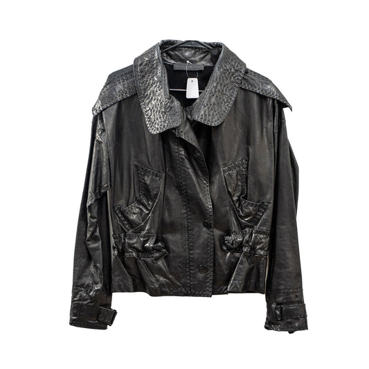 Donnakaran Black Leather Jacket