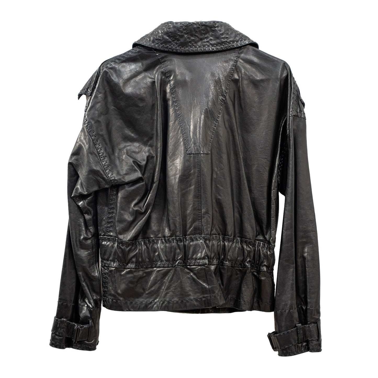 Donnakaran Black Leather Jacket
