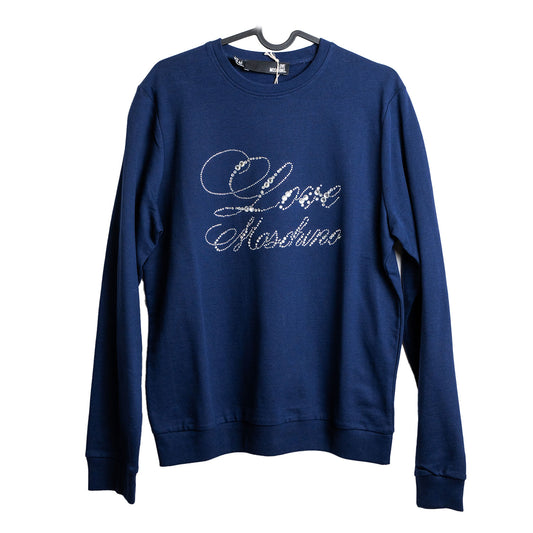 Love Moschino Blue Bedazzled Sweater