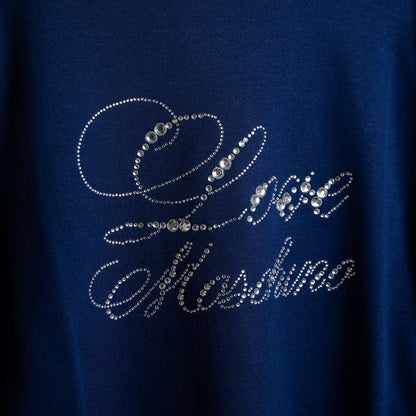 Love Moschino Blue Bedazzled Sweater