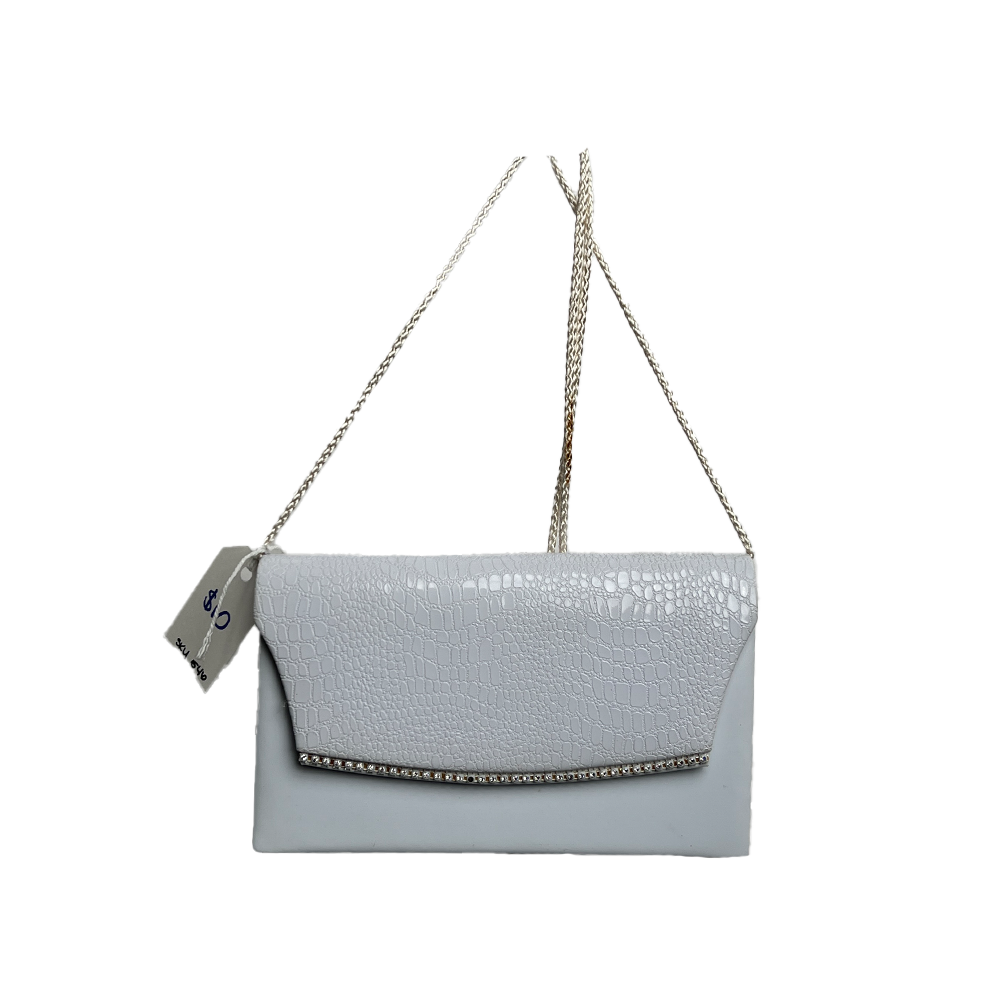 White Faux-Leather Purse / Clutch