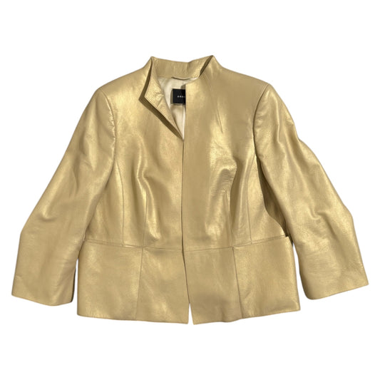 AKRIS Gold Leather Blazer