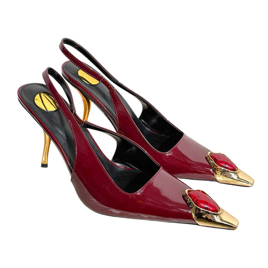 Burgundy Luxury Slingback Heel