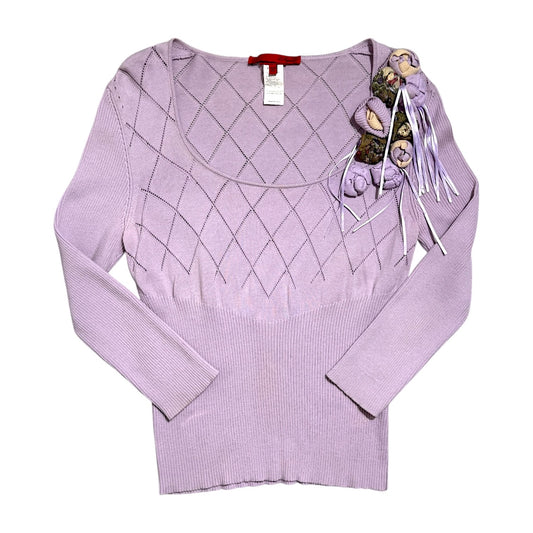 Les Copains Purple Knitted Top