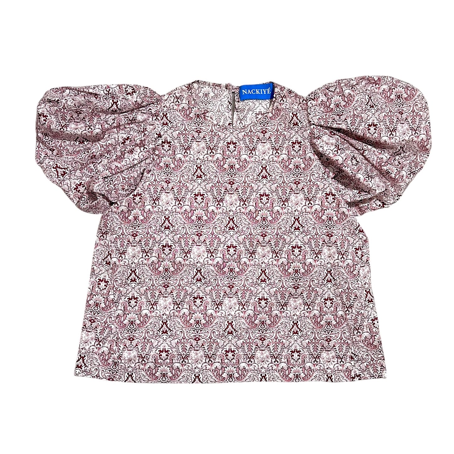 Nackiye Paisley Puff Sleeve Top