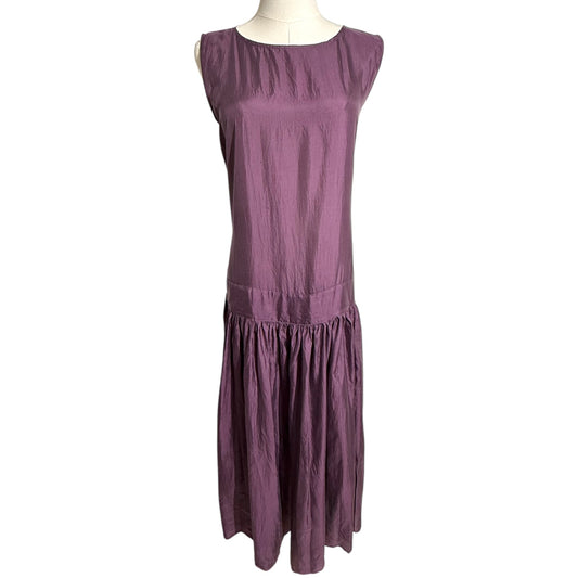 Apuntob Plum Silk Dress