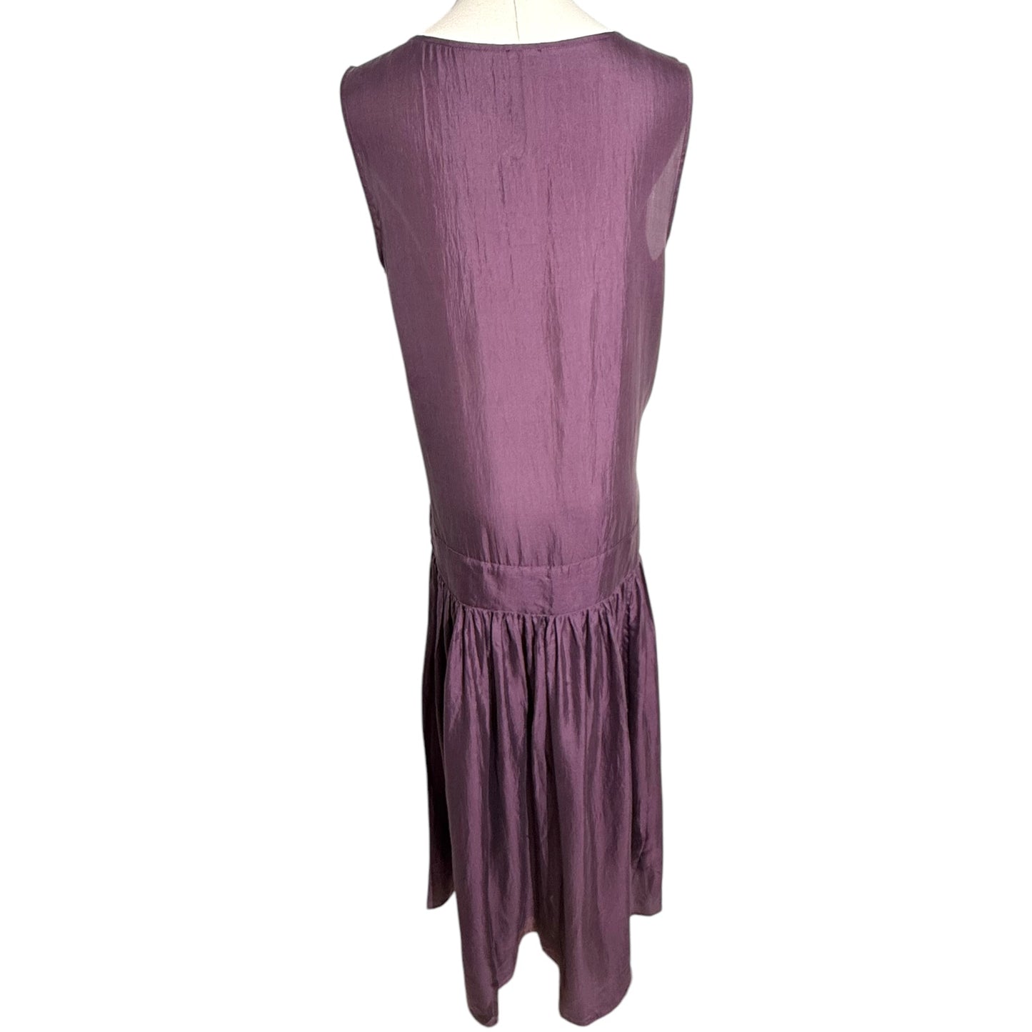 Apuntob Plum Silk Dress