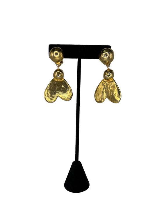 Sonia Rykiel Gold Plated Clip On Statement Earrings