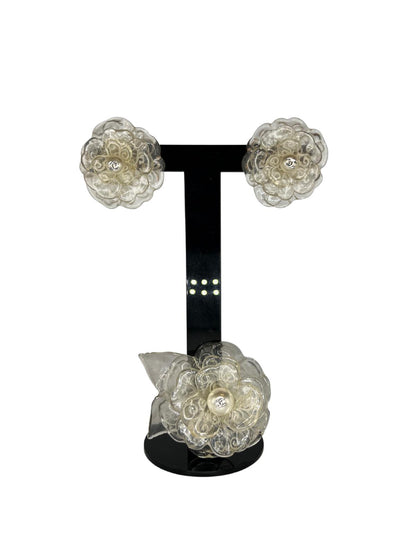 Chanel Clip-on earrings and Brooch set