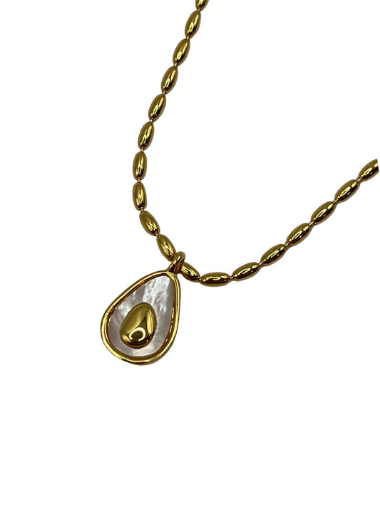 Gold Plated Avocado Pendant Necklace