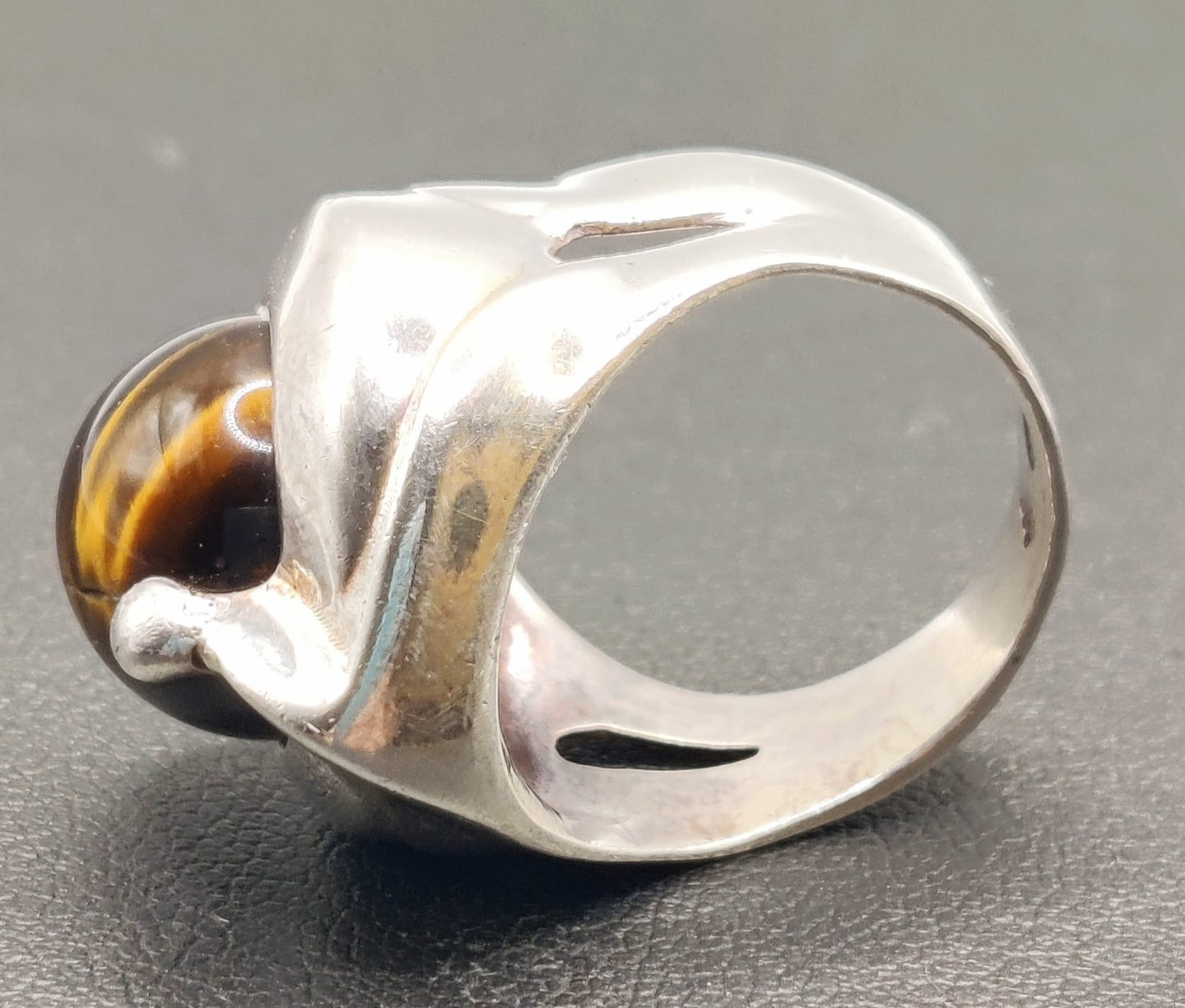 925 Silver Tiger Eye Ring