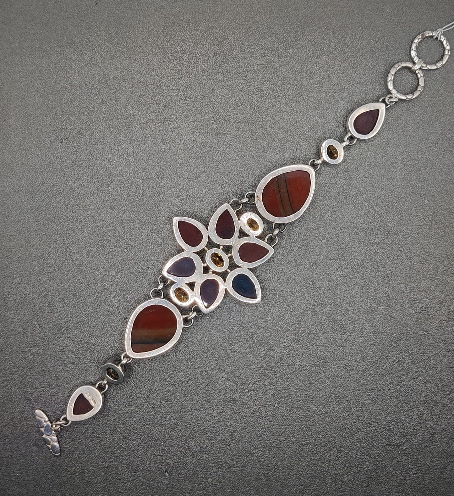 925 Silver Red Stone Bracelet